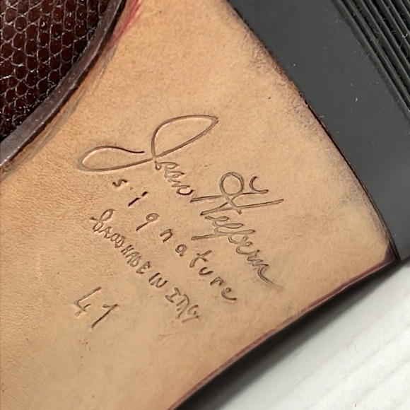 Vintage Joan Helpern Signature Snakeskin Pump Loafers 10 (w/dust bags & box) - Picture 10 of 11